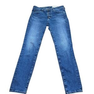 AG Anthropologie Stevie Ankle Button Up Jeans Slim Straight Size 26R